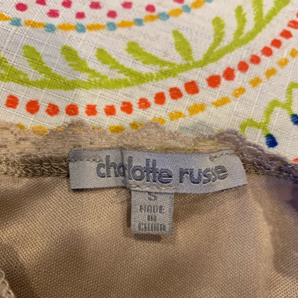 Charlotte Russe Nude Colored Lace Camisole - Picture 4 of 6